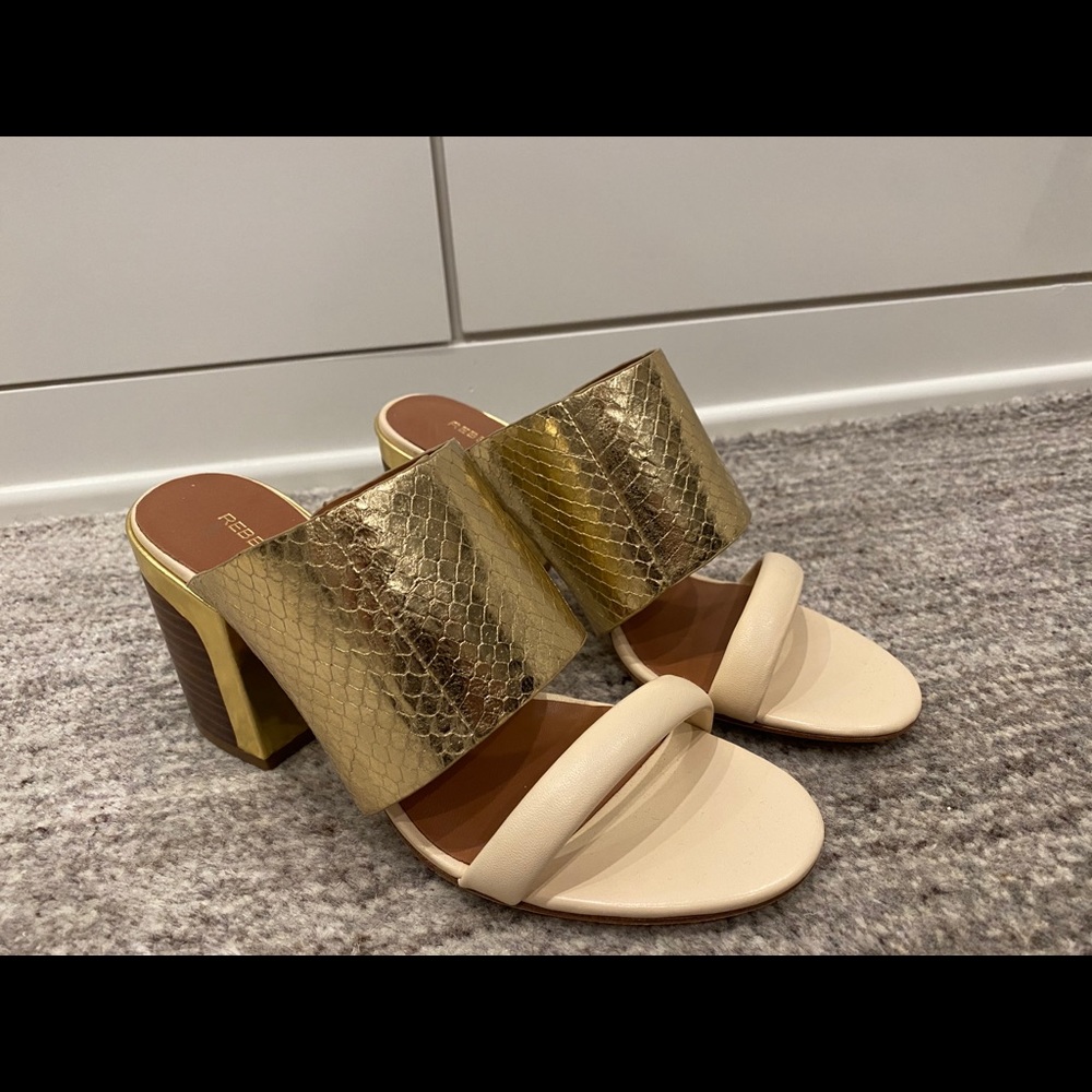 Rebecca Minkoff stacked heel sandals